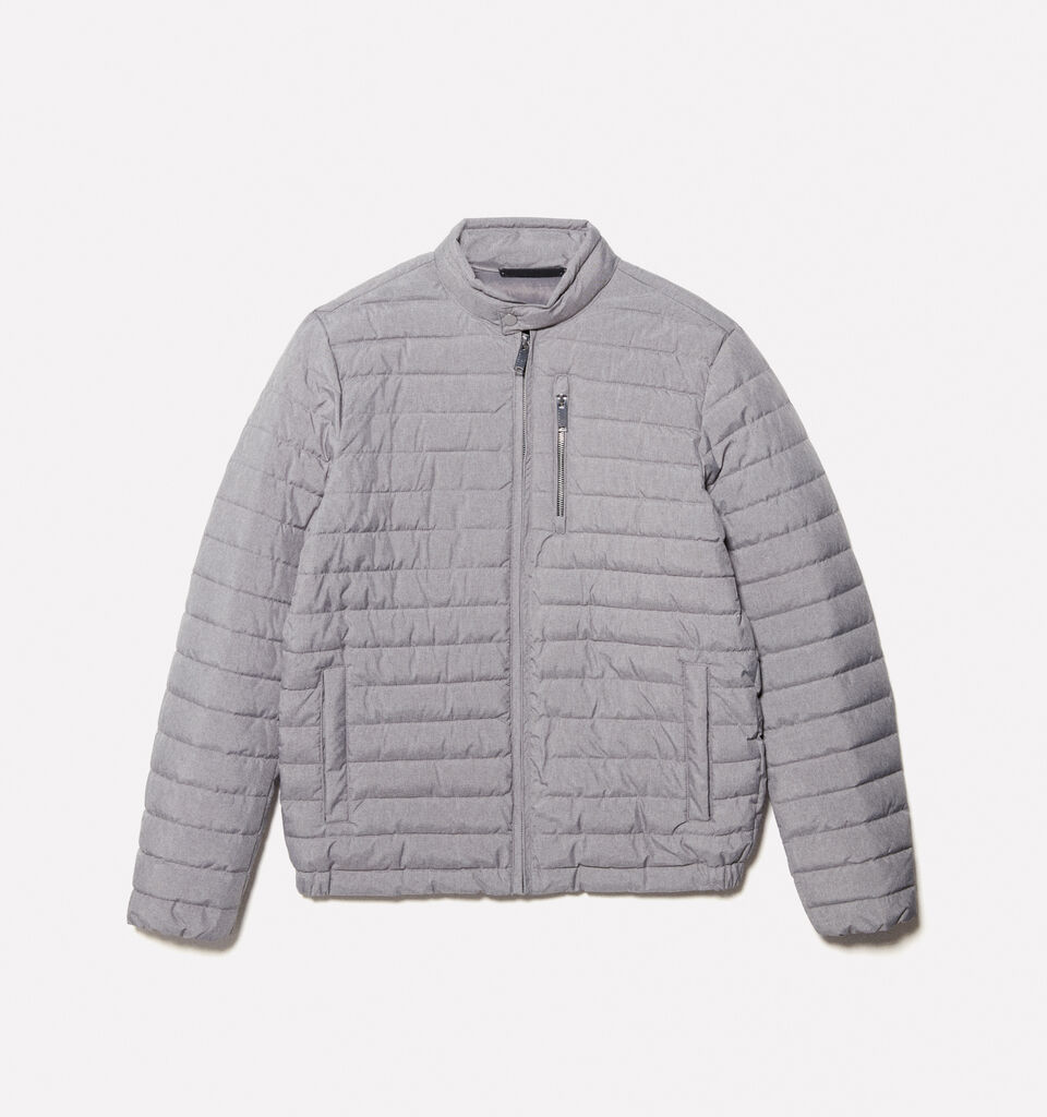 Light gray padded biker jacket - men's puffer jackets and coats - Light Gray | Sisley image number 6